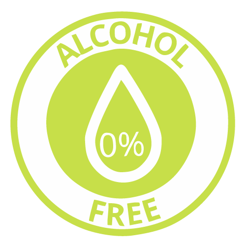 Alcohol Free - Flex Cleaner Ilustracija zelenog bedža za 100% bez alkohola