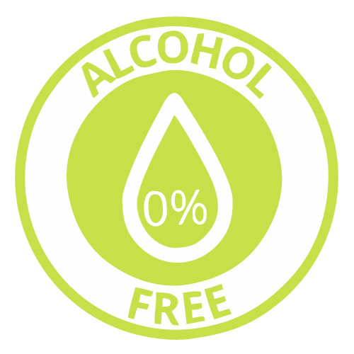 Ilustracija zelenog bedža za 100% bez alkohola